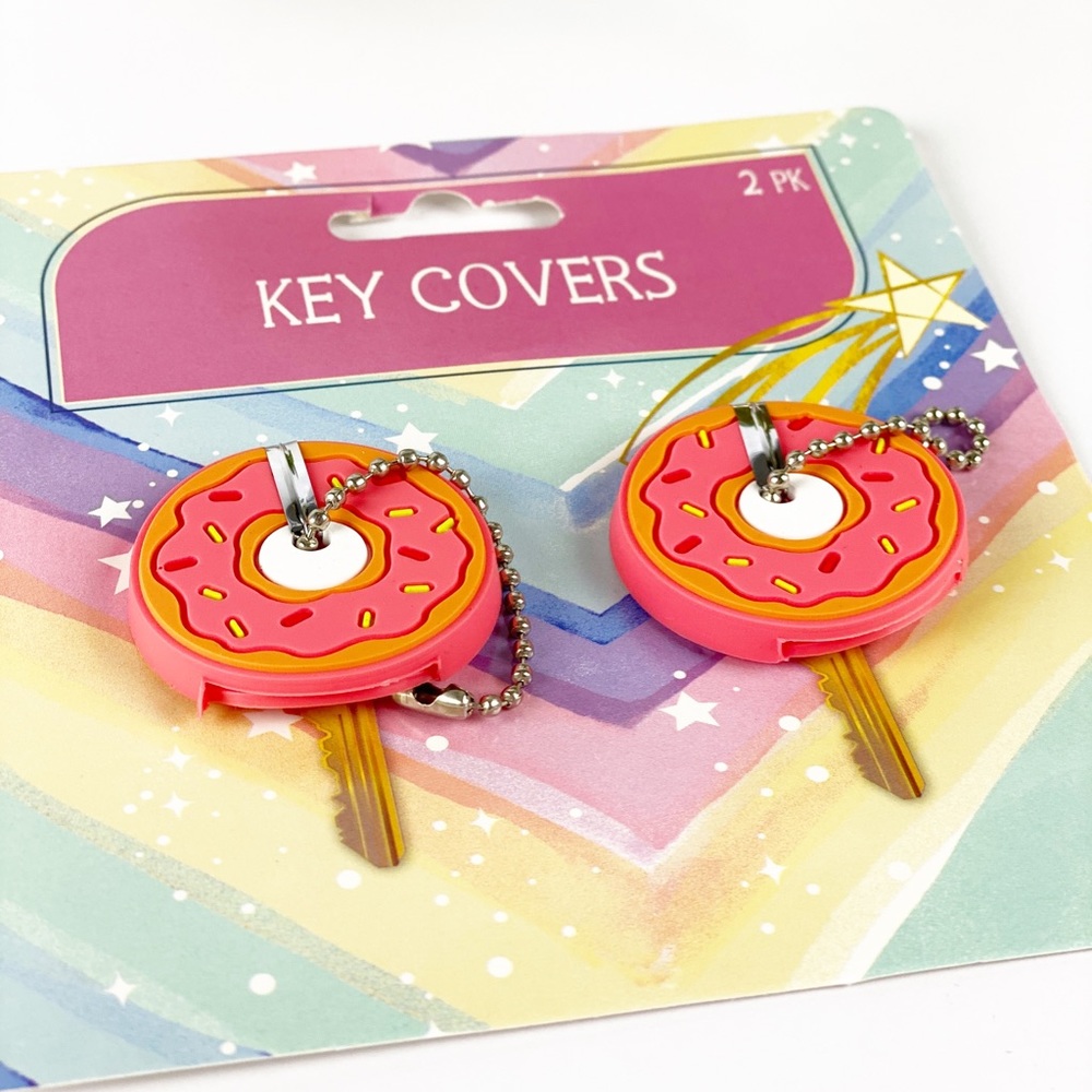 SOLD Key Covers Pink Donuts Sprinkled Novelty - Picture 3 of 7
